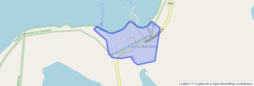 Mapa de ubicacion de Puerto Bandera.