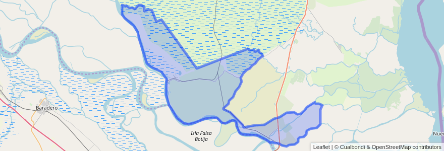 Mapa de ubicacion de Puerto Ibicuy.