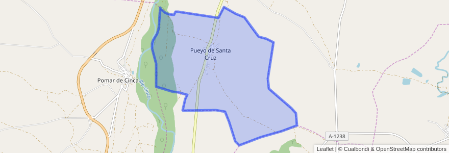 Mapa de ubicacion de Pueyo de Santa Cruz.