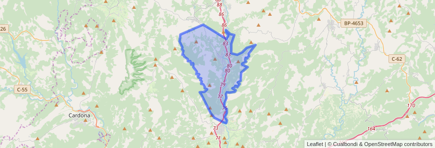 Mapa de ubicacion de Puig-reig.