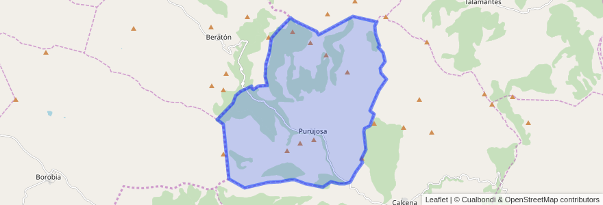 Mapa de ubicacion de Purujosa.