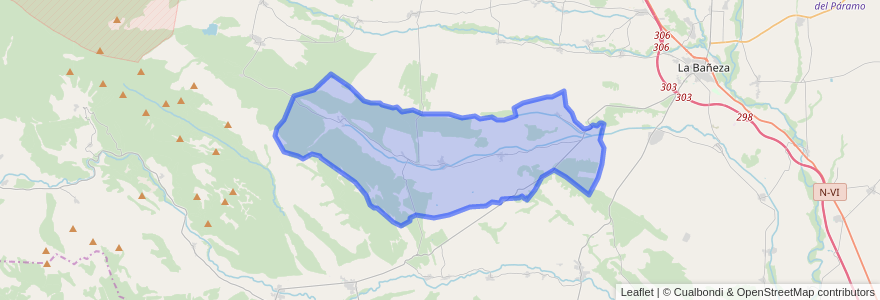 Mapa de ubicacion de Quintana y Congosto.