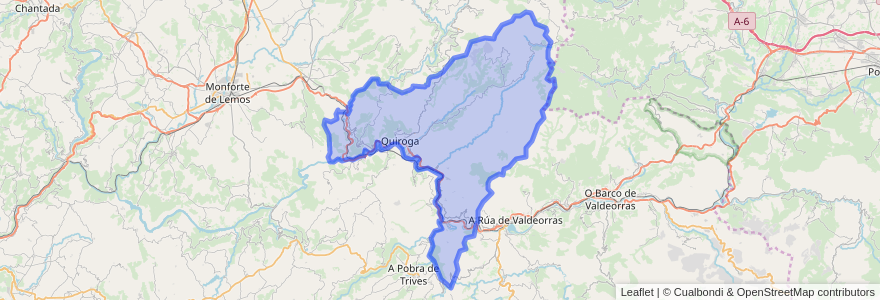 Mapa de ubicacion de Quiroga.