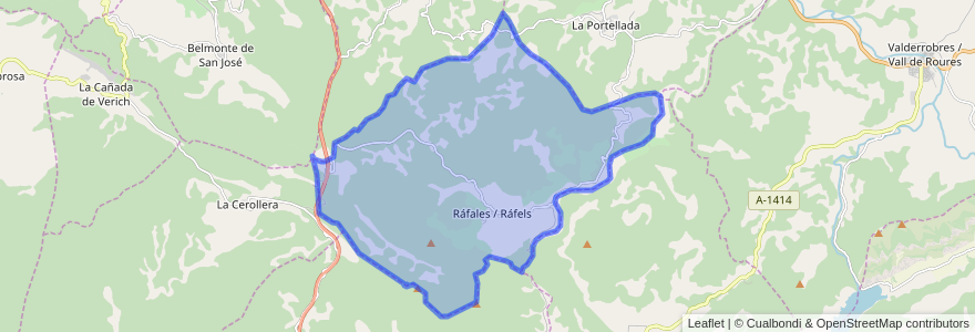 Mapa de ubicacion de Ráfales / Ràfels.