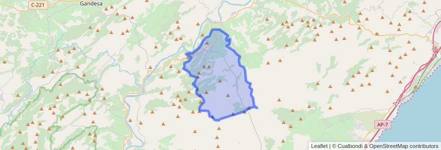 Mapa de ubicacion de Rasquera.