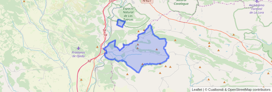 Mapa de ubicacion de Rebolledo de la Torre.