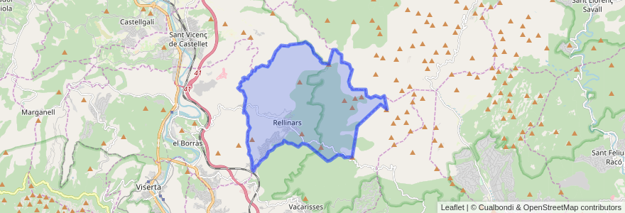 Mapa de ubicacion de Rellinars.