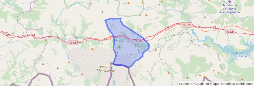 Mapa de ubicacion de Requejo.