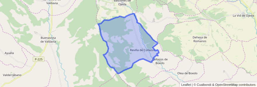 Mapa de ubicacion de Revilla de Collazos.