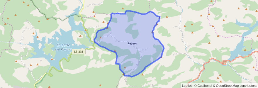 Mapa de ubicacion de Reyero.