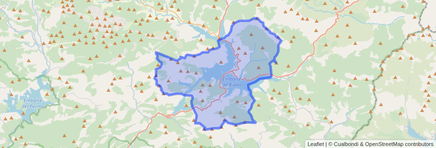 Mapa de ubicacion de Riaño.