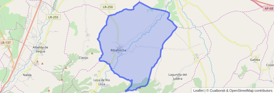 Mapa de ubicacion de Ribafrecha.