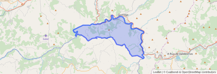 Mapa de ubicacion de Ribas de Sil.