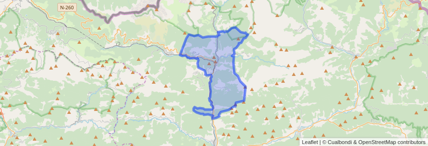 Mapa de ubicacion de Ribes de Freser.