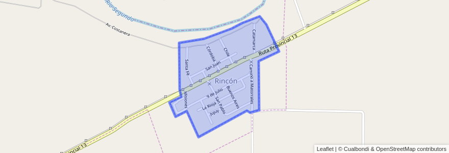 Mapa de ubicacion de Rincón.