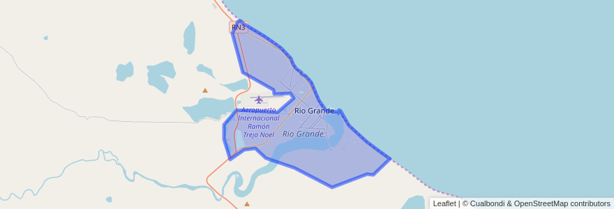 Mapa de ubicacion de Río Grande.