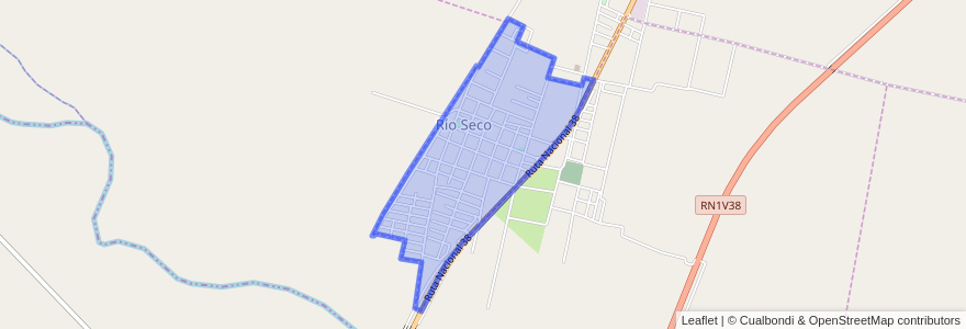 Mapa de ubicacion de Río Seco.