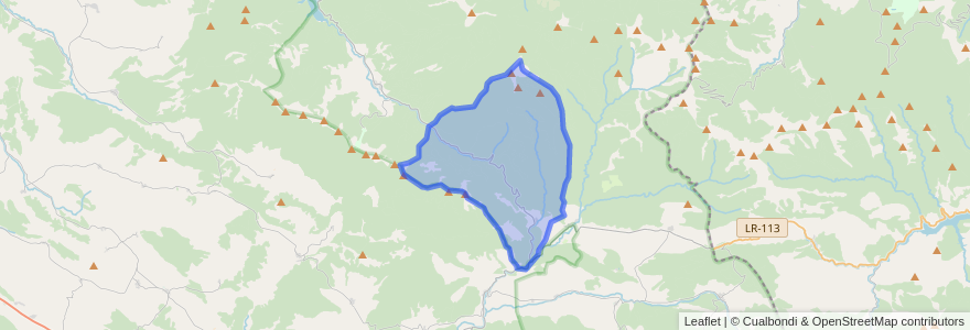 Mapa de ubicacion de Riocavado de la Sierra.