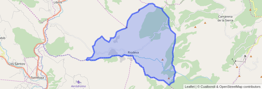 Mapa de ubicacion de Riodeva.