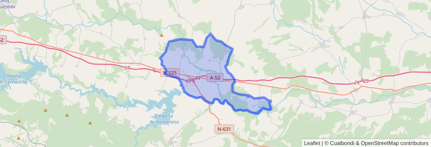 Mapa de ubicacion de Rionegro del Puente.