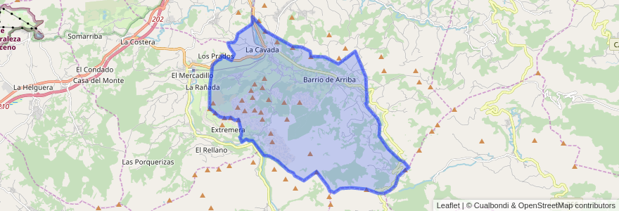 Mapa de ubicacion de Riotuerto.