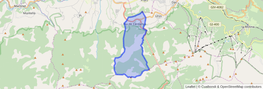 Mapa de ubicacion de Riu de Cerdanya.