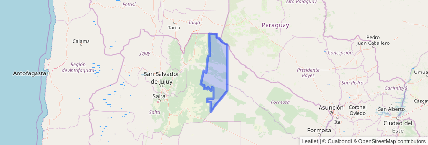 Mapa de ubicacion de Rivadavia.