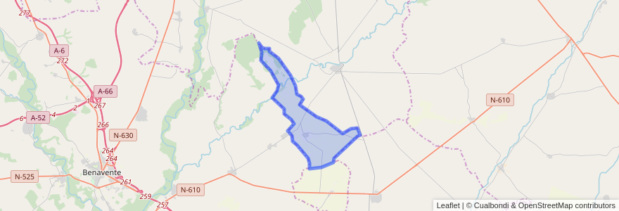 Mapa de ubicacion de Roales de Campos.