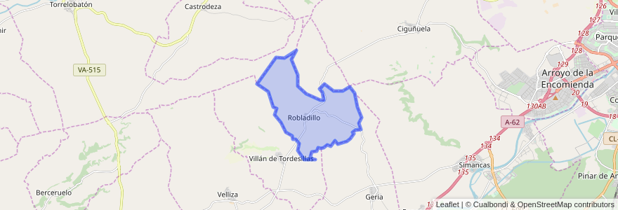 Mapa de ubicacion de Robladillo.