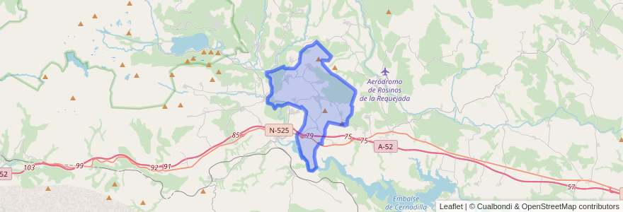 Mapa de ubicacion de Robleda-Cervantes.