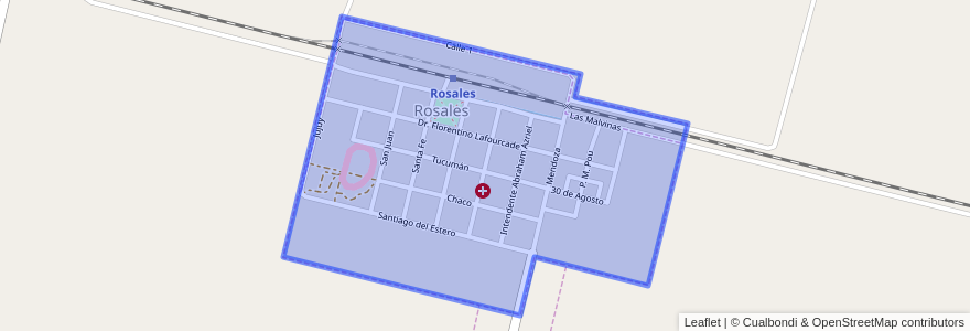 Mapa de ubicacion de Rosales.