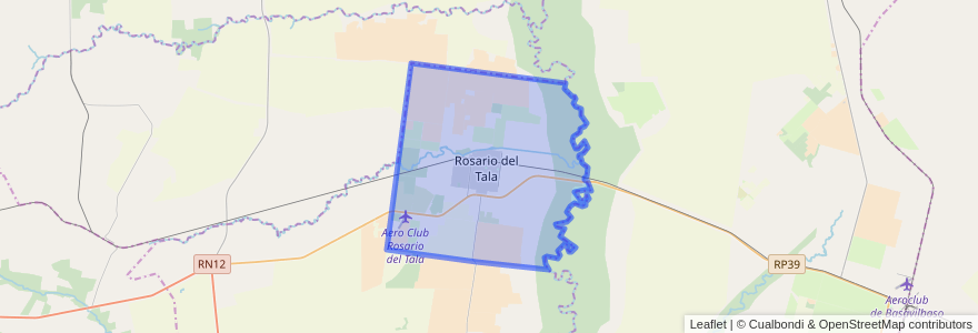 Mapa de ubicacion de Rosario del Tala.