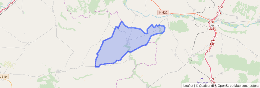 Mapa de ubicacion de Royuela de Río Franco.