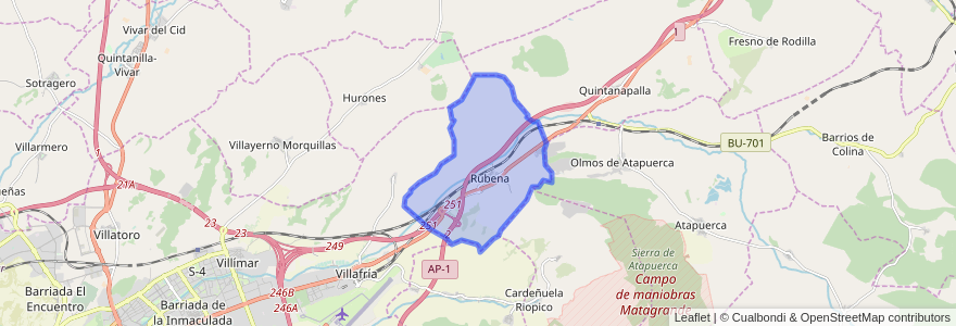 Mapa de ubicacion de Rubena.