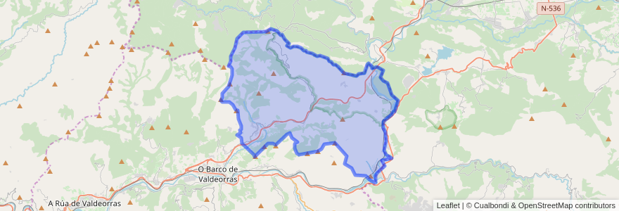 Mapa de ubicacion de Rubiá.