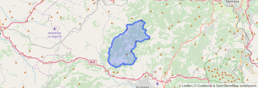 Mapa de ubicacion de Rubió.