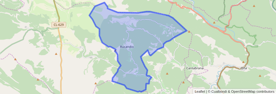 Mapa de ubicacion de Rucandio.