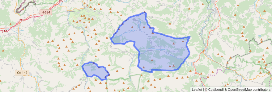 Mapa de ubicacion de Ruesga.