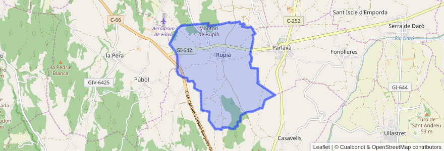 Mapa de ubicacion de Rupià.