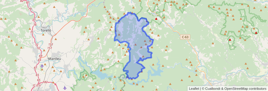 Mapa de ubicacion de Rupit i Pruit.