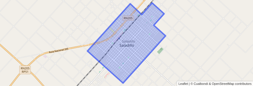 Mapa de ubicacion de Saladillo.