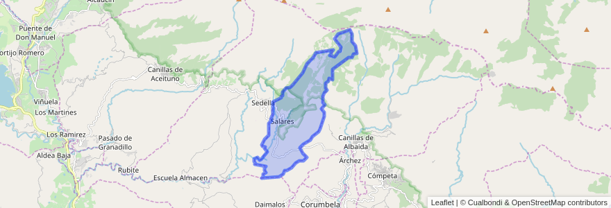 Mapa de ubicacion de Salares.