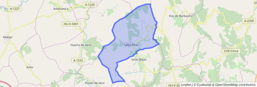 Mapa de ubicacion de Salas Altas.