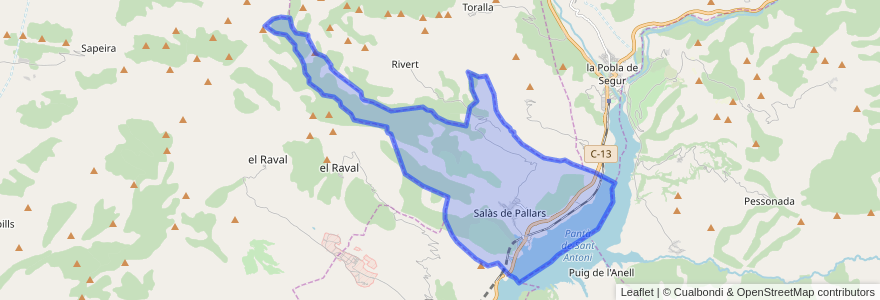 Mapa de ubicacion de Salàs de Pallars.