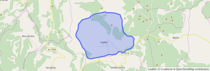 Mapa de ubicacion de Saldón.