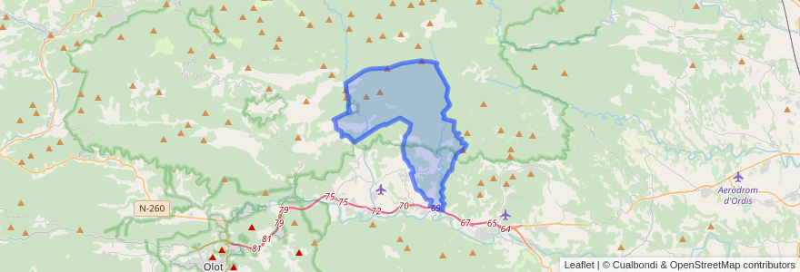 Mapa de ubicacion de Sales de Llierca.