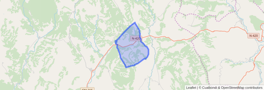 Mapa de ubicacion de Salinas del Manzano.