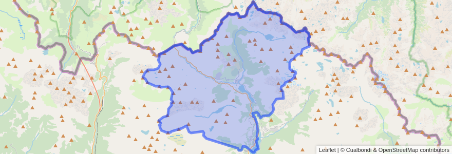 Mapa de ubicacion de Sallent de Gállego.