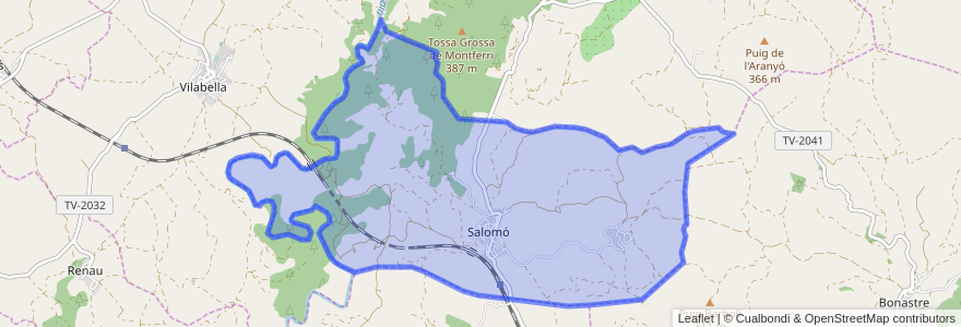 Mapa de ubicacion de Salomó.