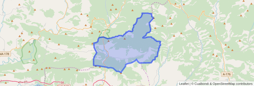 Mapa de ubicacion de Salvatierra de Esca.